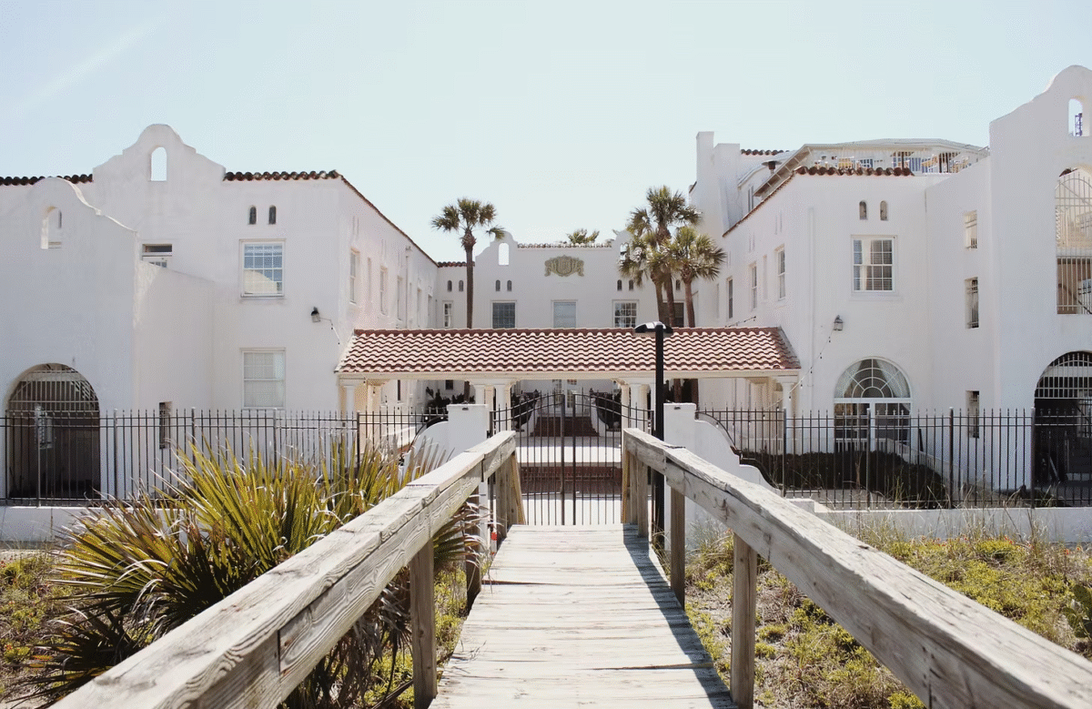 view of the historic Casa Marina hotel in Jacksonville Beach