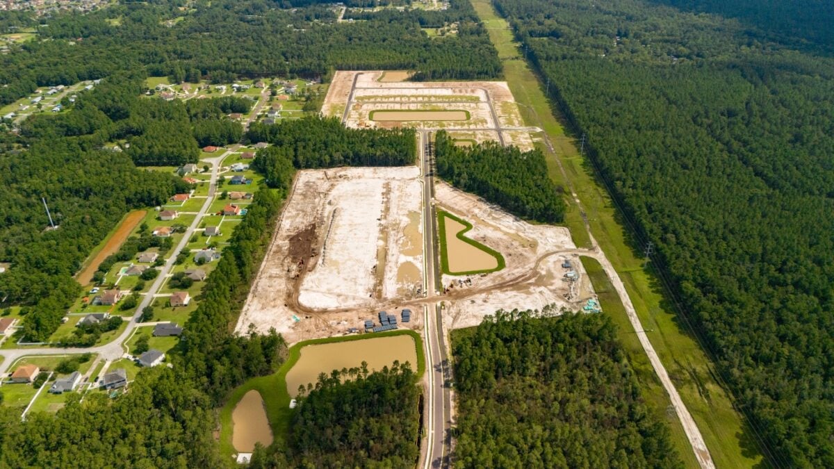 aerial shot of King Preserve development in Jacksonville, FL